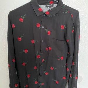 Roses button down